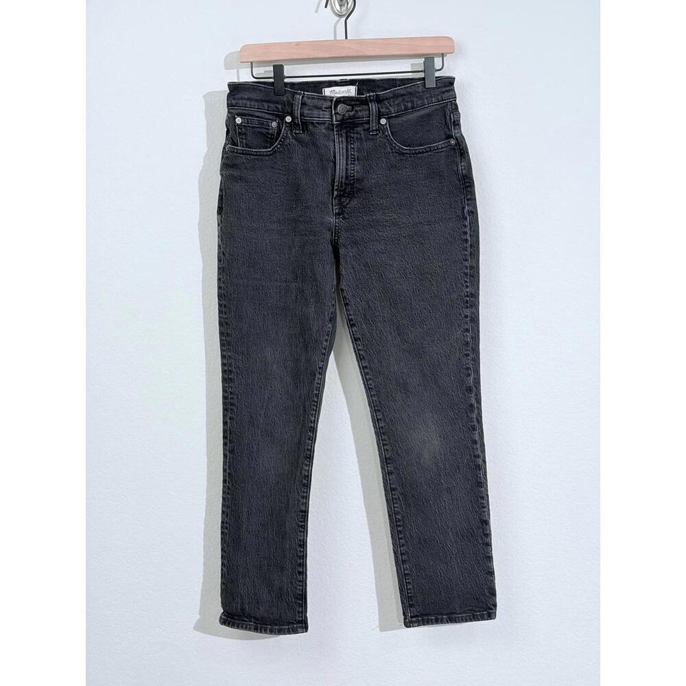 Madewell Mid Rise Perfect Vintage Jean 28 Black Straight Leg Classic Denim